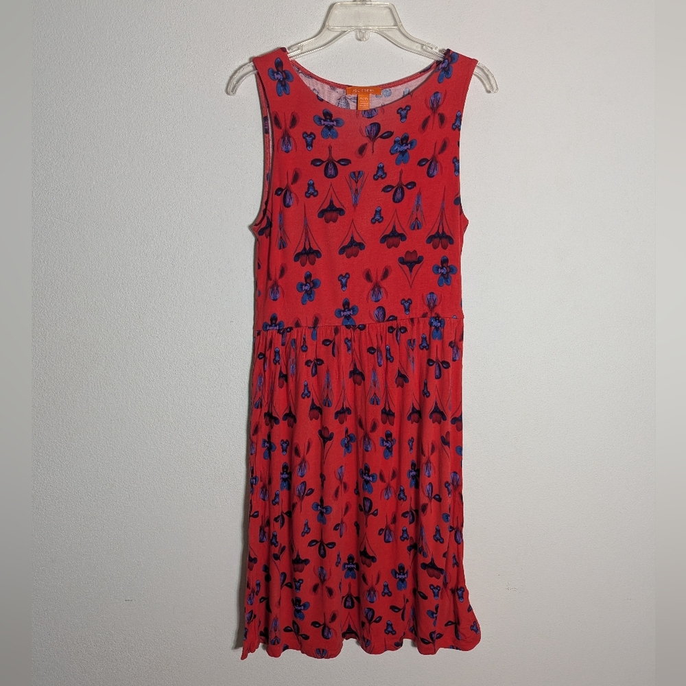 Women's Floral Dress Bright Vivid Colorful Multicolor Iris Violets Comfy Medium